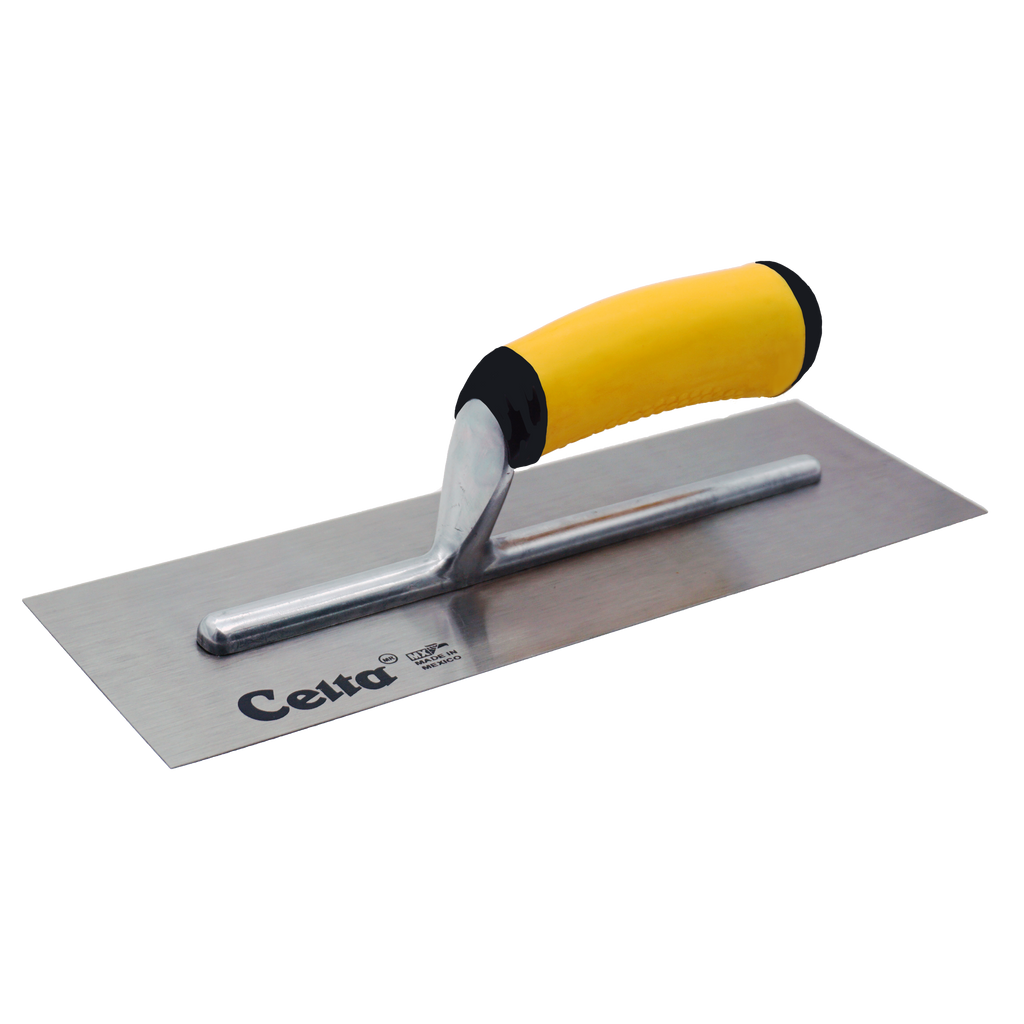 12" x 4" Finish Trowel – Square End | Ergonomic Handle (124E10F)