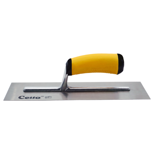 12" x 4" Finish Trowel – Square End | Ergonomic Handle (124E10F)