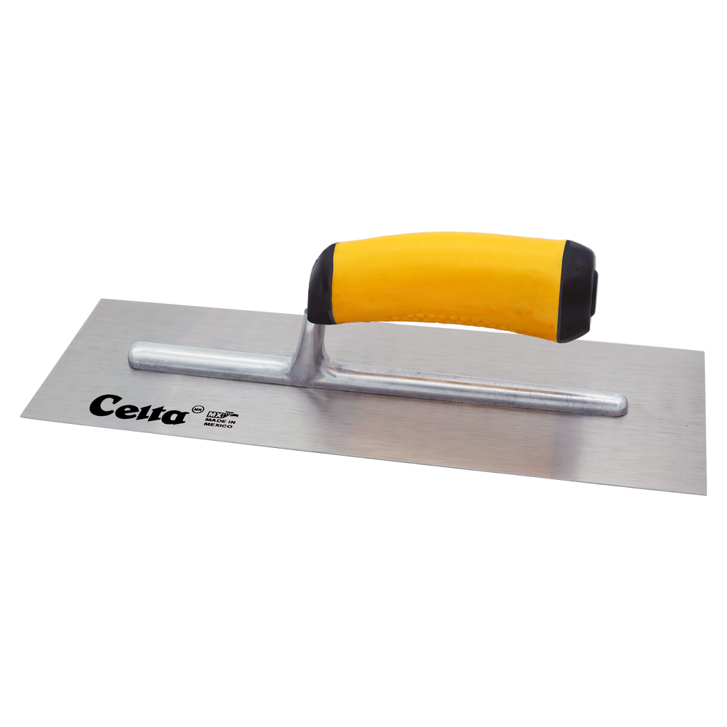 12" x 4" Finish Trowel – Square End | Ergonomic Handle (124E10F)