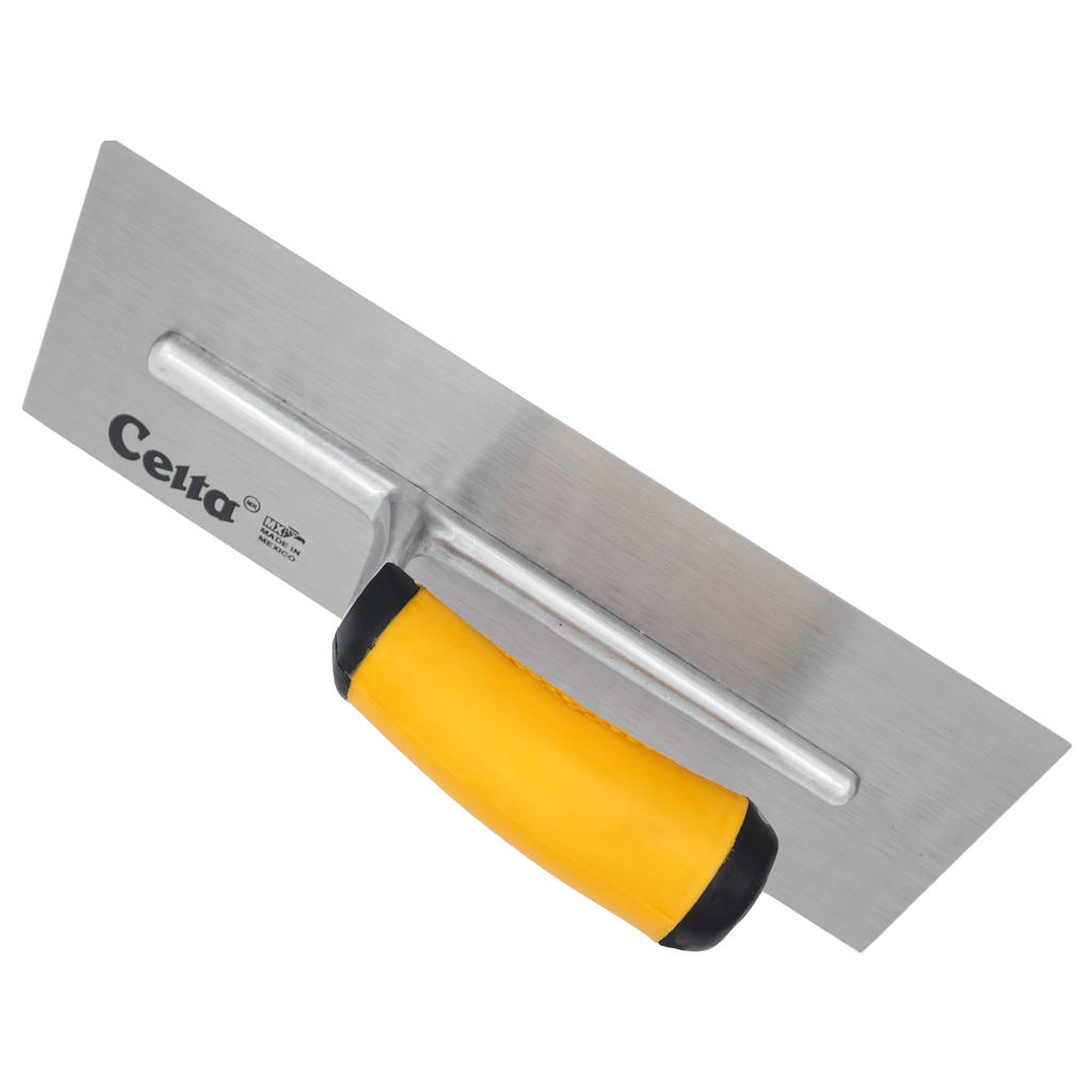 12" x 4" Finish Trowel – Square End | Ergonomic Handle (124E10F)