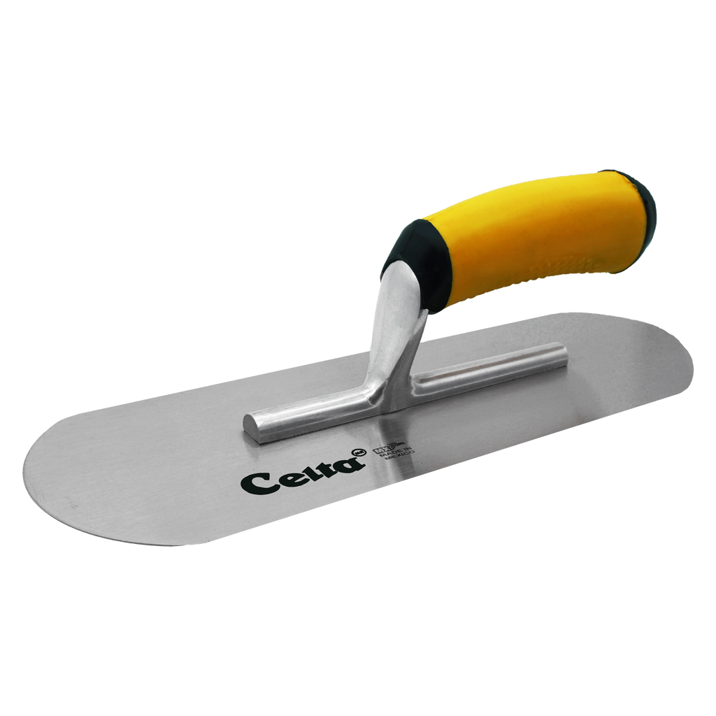 12" x 4" Pool Trowel – Rounded Ends | Ergonomic Handle (124E5P)