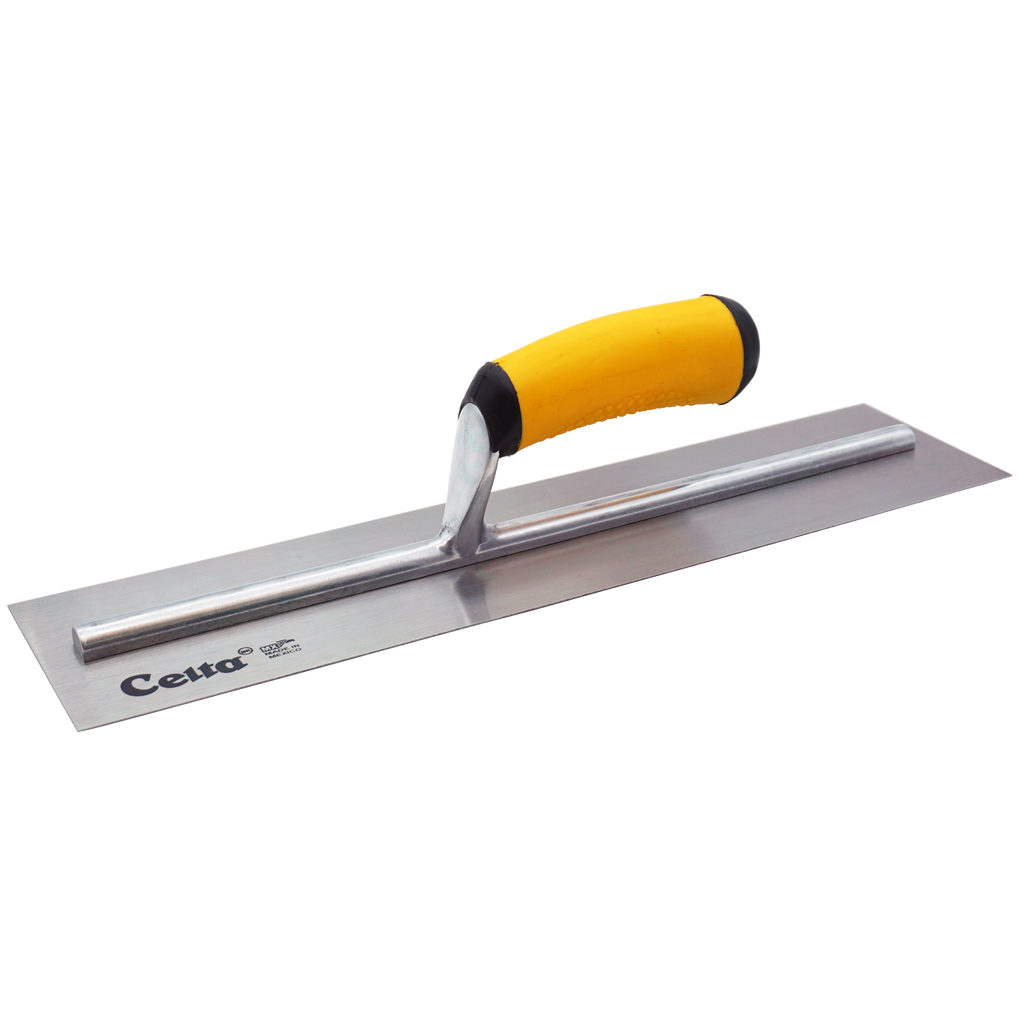 16" x 4" Finish Trowel – Square End | Ergonomic Handle (164E14F)