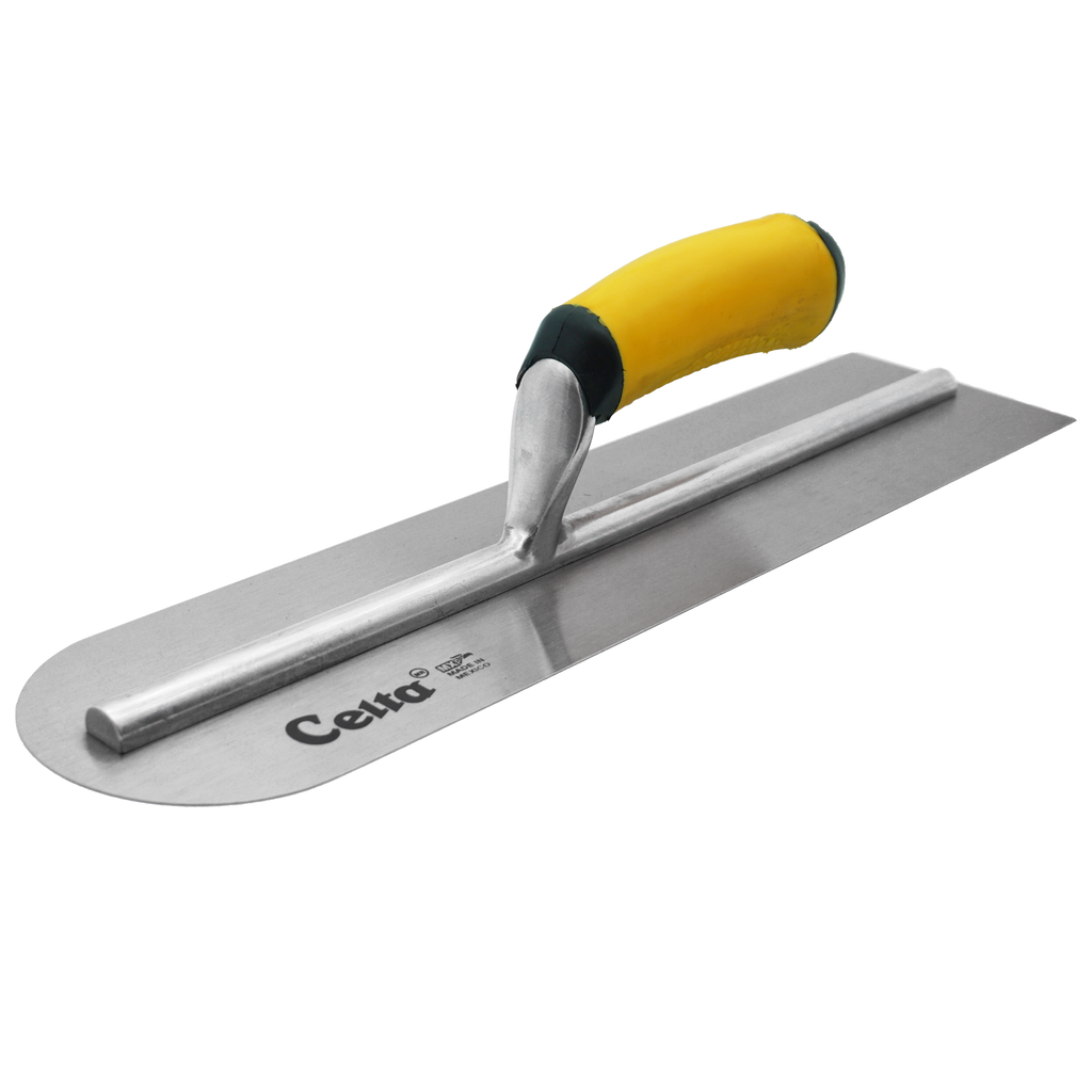 16" x 4" Finish Trowel – Dual Edge (Round & Square) | Ergonomic Handle (164E14RS)