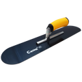 18" x 4" Blue Steel Pool Trowel – Rounded Ends | Ergonomic Handle (184BE6P)