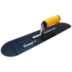 18" x 4" Blue Steel Pool Trowel – Rounded Ends | Ergonomic Handle (184BE6P)
