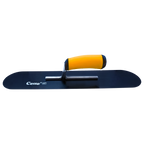 18" x 4" Blue Steel Pool Trowel – Rounded Ends | Ergonomic Handle (184BE6P)