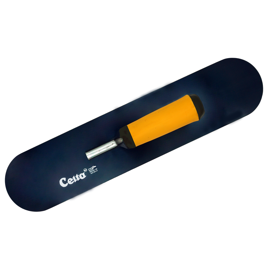18" x 4" Blue Steel Pool Trowel – Rounded Ends | Ergonomic Handle (184BE6P)
