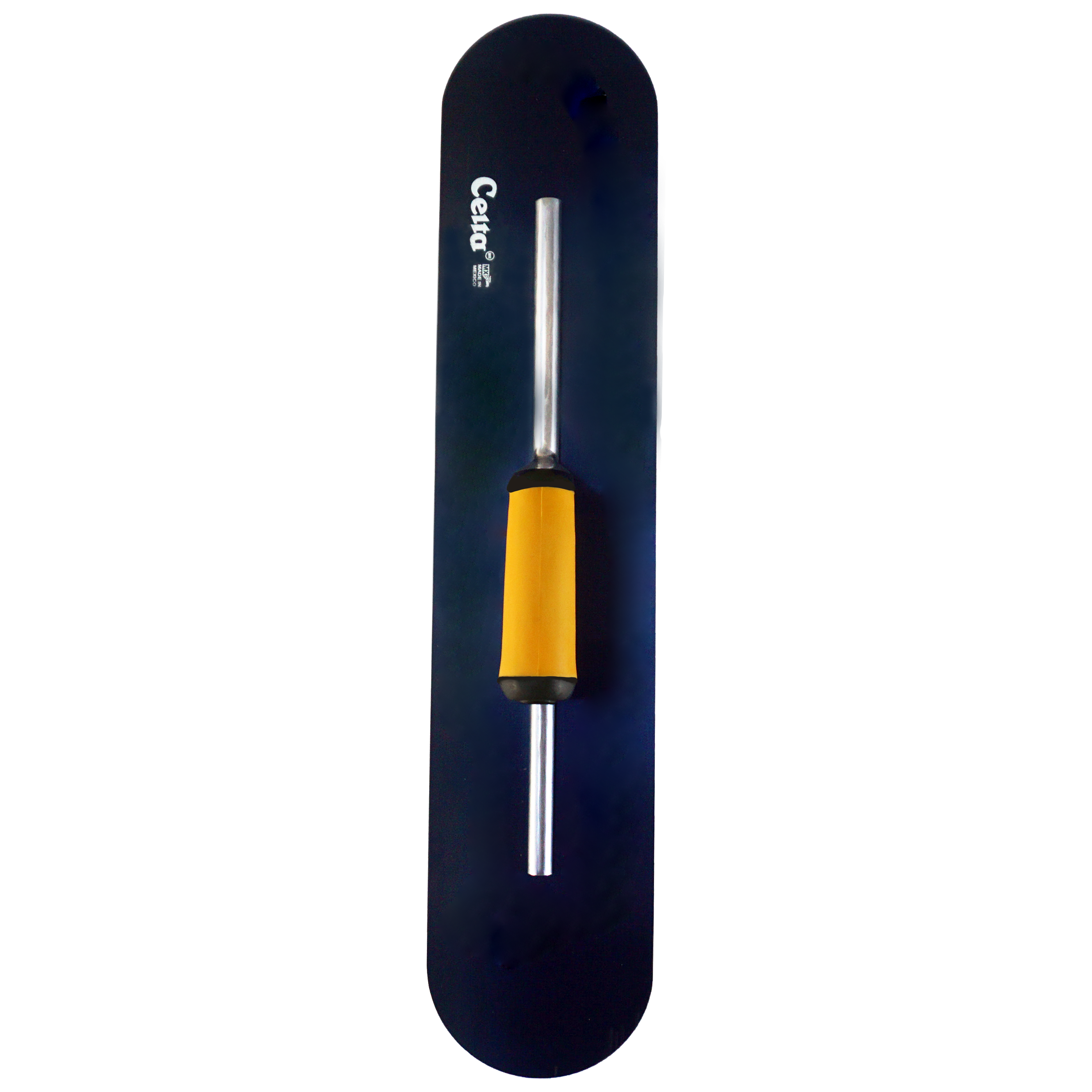 24" x 5" Blue Steel Pool Trowel – Rounded Ends | Ergonomic Handle (245BE14P)