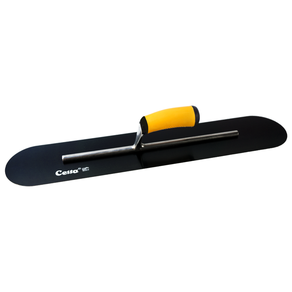 24" x 5" Blue Steel Pool Trowel – Rounded Ends | Ergonomic Handle (245BE14P)