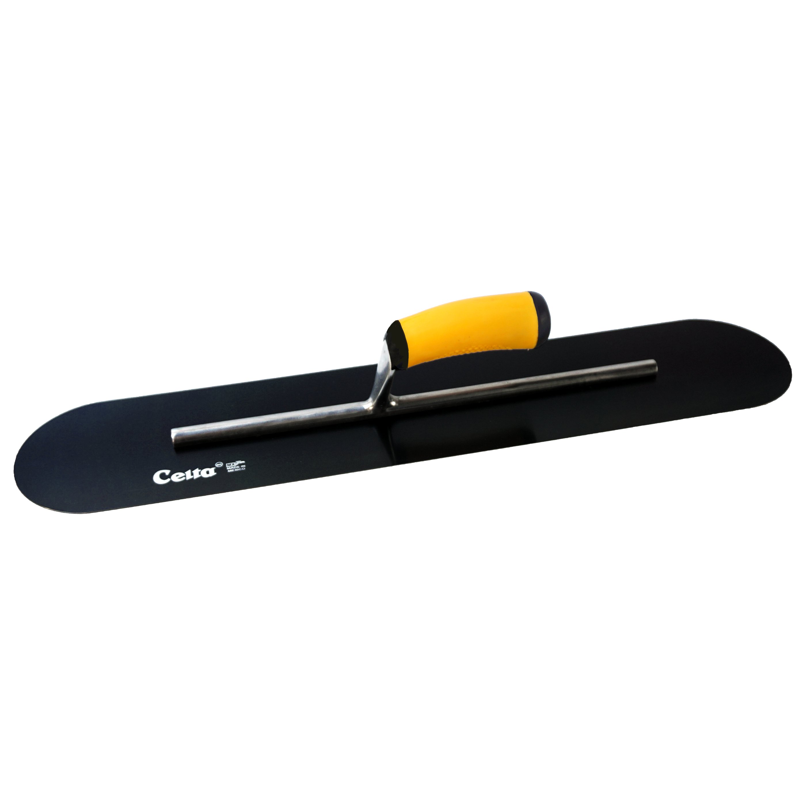 24" x 5" Blue Steel Pool Trowel – Rounded Ends | Ergonomic Handle (245BE14P)