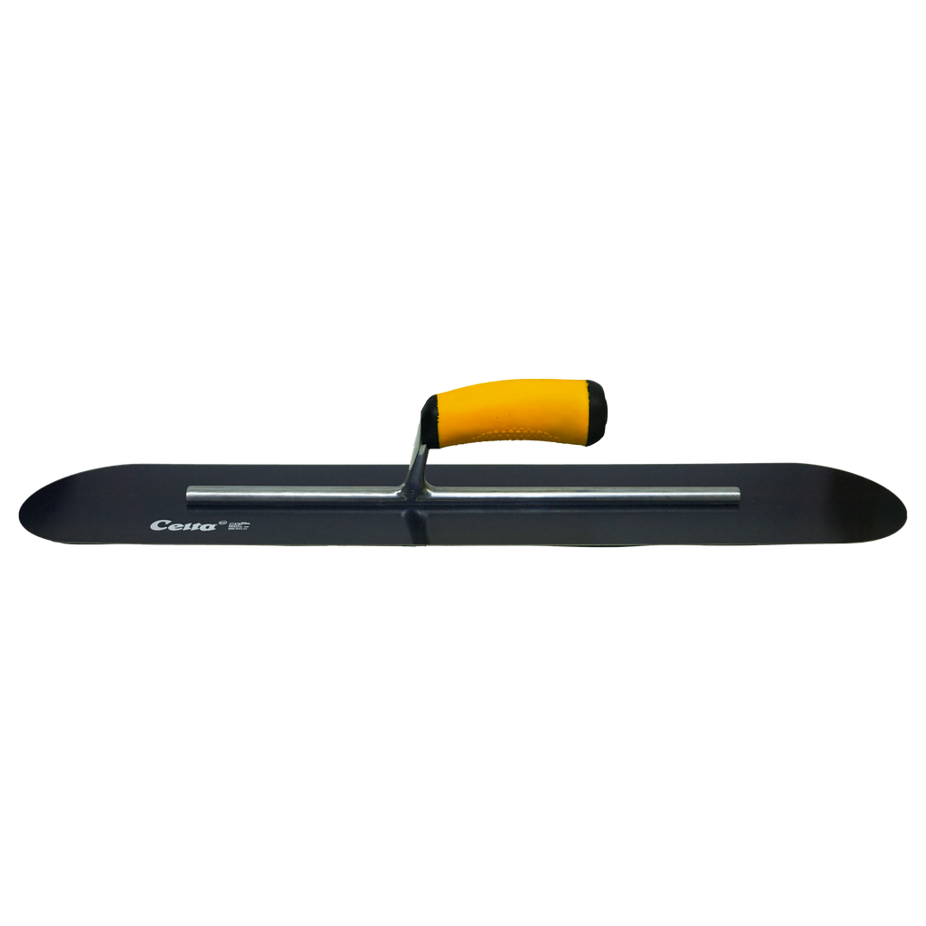 24" x 5" Blue Steel Pool Trowel – Rounded Ends | Ergonomic Handle (245BE14P)