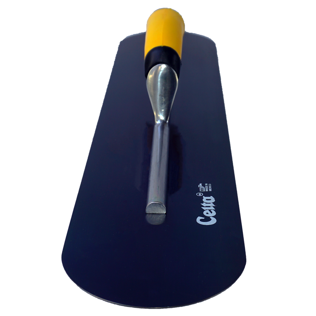 24" x 5" Blue Steel Pool Trowel – Rounded Ends | Ergonomic Handle (245BE14P)
