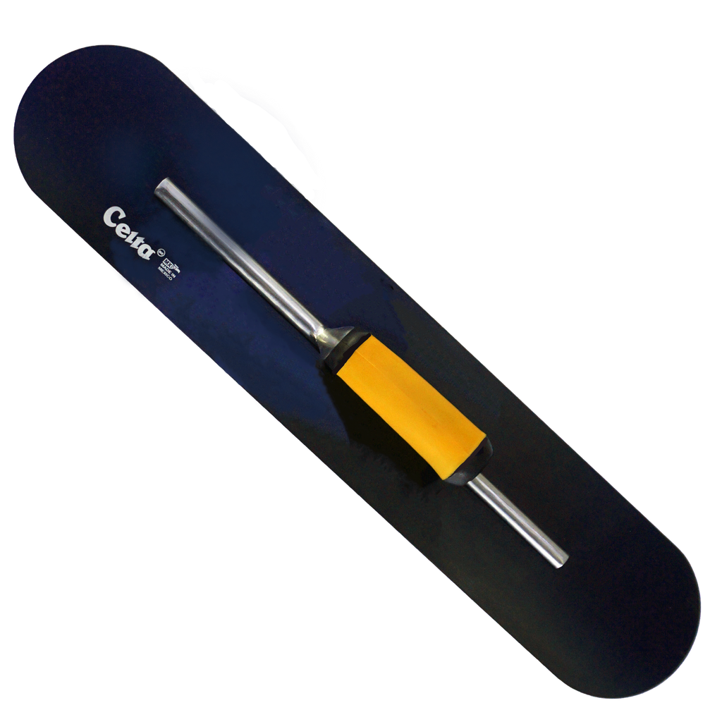 24" x 5" Blue Steel Pool Trowel – Rounded Ends | Ergonomic Handle (245BE14P)