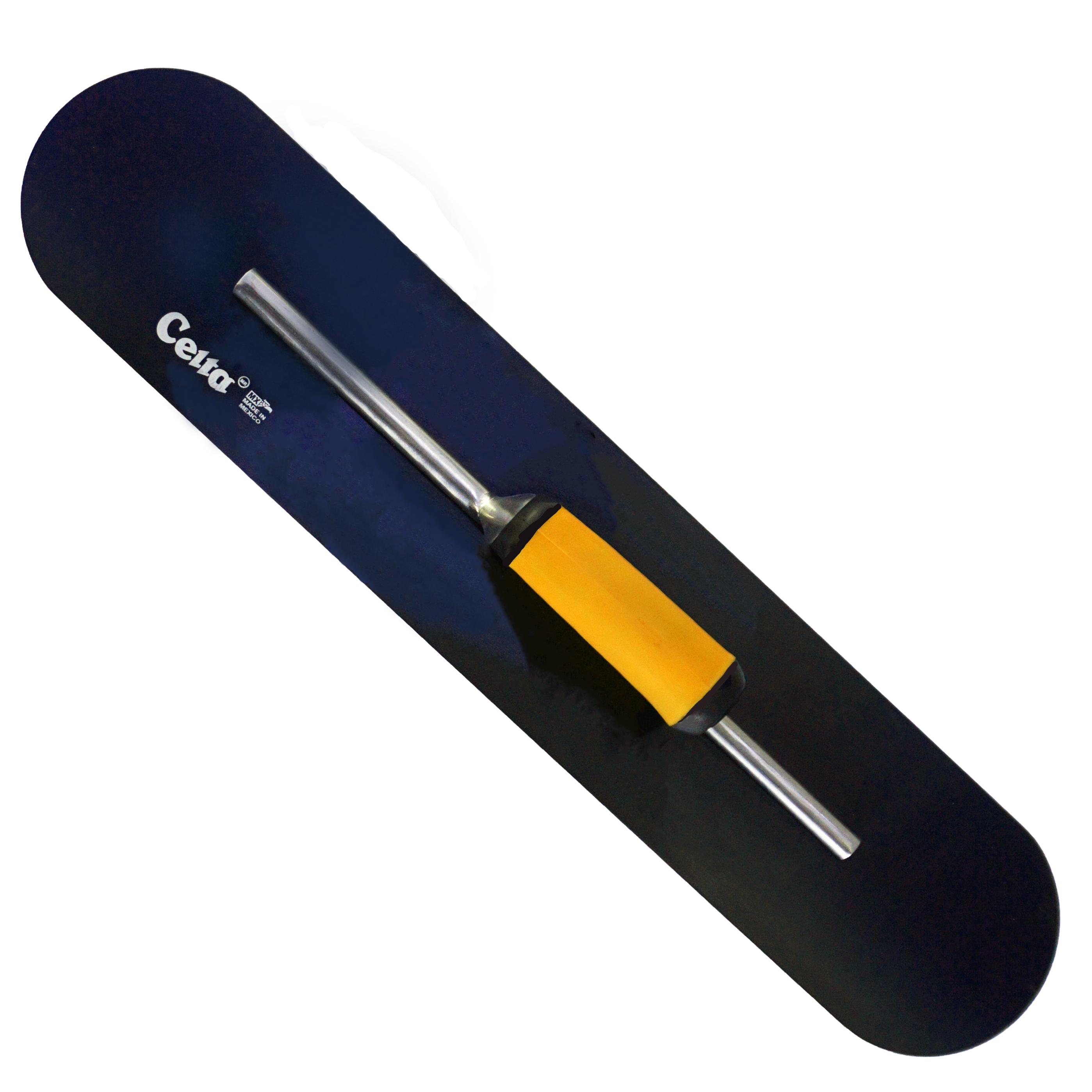 24" x 5" Blue Steel Pool Trowel – Rounded Ends | Ergonomic Handle (245BE14P)
