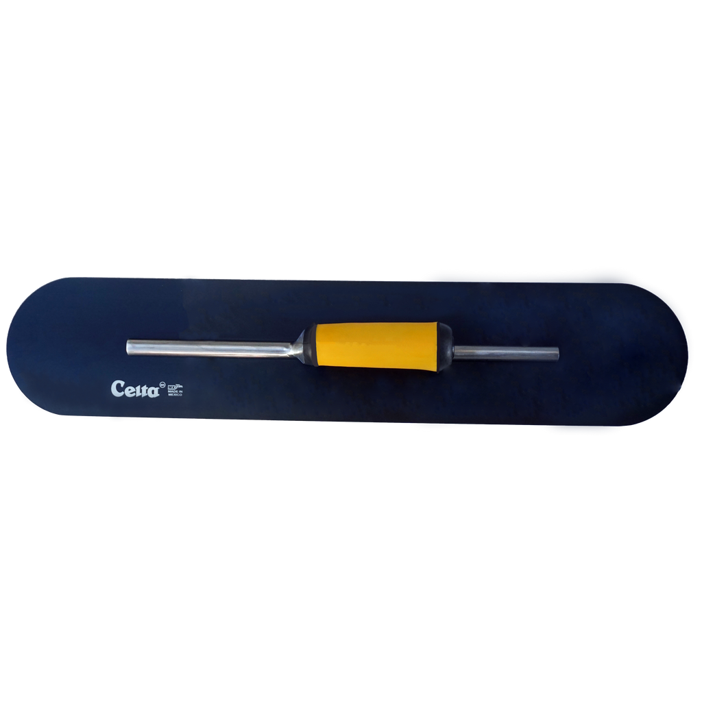 24" x 5" Blue Steel Pool Trowel – Rounded Ends | Ergonomic Handle (245BE14P)