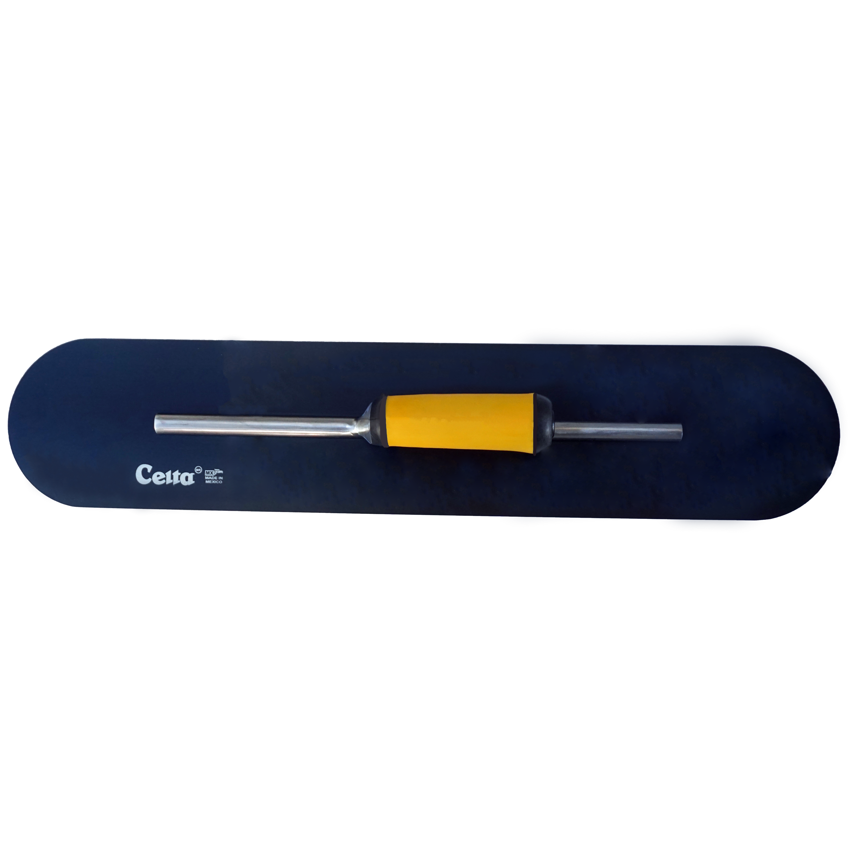 24" x 5" Blue Steel Pool Trowel – Rounded Ends | Ergonomic Handle (245BE14P)